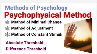 Psychophysical method of psychology Method of Minimal Changes AdjustmentConstant Stimuli [upl. by Vani917]