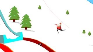 Santa Ski Jump  Game at FunHostNetsantaskijump [upl. by Wolram]