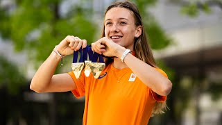 Persmoment Femke Bol  EK Atletiek München [upl. by Aleibarg505]