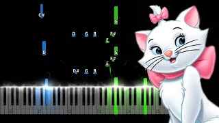 The Aristocats  Everybody Wants To Be A Cat Piano Tutorial [upl. by Justinn]