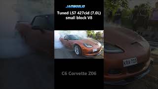 LOUD amp SMOKY Corvette Z06 BURNOUT jamboolio musclecar burnout v8power vantaacruising shorts [upl. by Gabrielle]