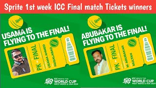 Sprite Final match ticket winners  Sprite scan and win [upl. by Mcgraw]