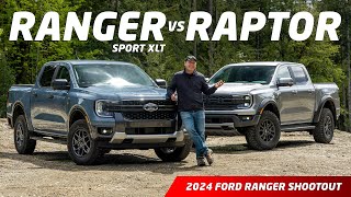 2024 Ford Ranger Sport XLT vs Ranger Raptor [upl. by Naujd]