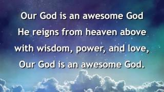 Our God Is An Awesome God Instrumental with lyrics [upl. by Kipper236]