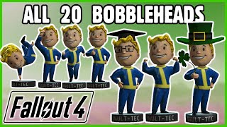 ALL 20 Bobbleheads Guide  Fallout 4 [upl. by Alegnave]