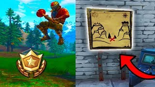 Fortnite quotSNOBBY SHORES TREASURE MAPquot LOCATION Week 3 Fortnite Battle Royale Challenge EASY Tutorial [upl. by Louise976]