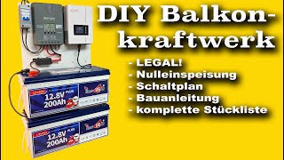 ☀️ DIY Solaranlage mit 5kWh Speicher  Schaltplan Stückliste  michaswerkstatt [upl. by Widera]