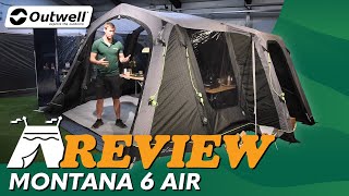 Outwell Montana 6 Air Tent Review 2025 [upl. by Enneiluj656]