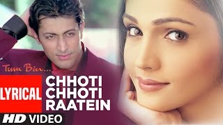 Chhoti Chhoti Raatein Lyrical Video Song  Tum Bin  Sonu NigamAnuradha Paudwal PriyanshuSandali [upl. by Huebner]