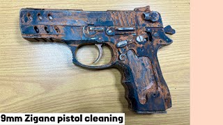 9mm Zigana pistol Cleaning the color of the pistol  9mm turkey pistol  Gu￼n restoration [upl. by Downing677]