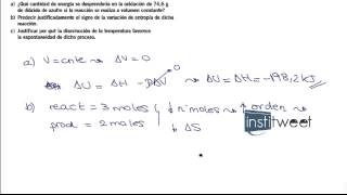 Ejercicios resueltos energia libre de gibbs espontaneidad bachiller [upl. by Nirual584]