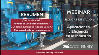 Bombas de Vacío Kinney ¿Qué es el vacío  Niveles de vacío  Industrias y procesos donde se emplea [upl. by Soane]