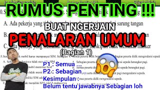 RUMUS PENALARAN UMUM  TPS UTBK 2020 BAGIAN 1 [upl. by Eelanej138]