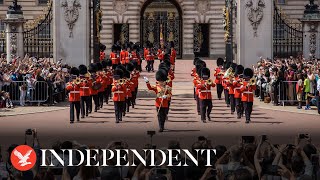 Live Royals joins parade outside Buckingham Palace celebrating French Entente anniversary [upl. by Munt]