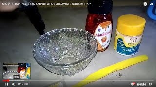 DIY MASKER BAKING SODA AMPUH ATASI JERAWAT SODA KUE [upl. by Ailey]