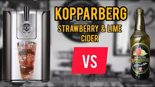 Kopparberg strawberry amp lime cider 4  Perfect draft Vs Bottle  comparison  review No 1488 [upl. by Atiuqel]