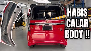 HABIS CALAR BODY DIBUATNYA   HONDA NBox Tukar Cermin Belakang [upl. by Candide]