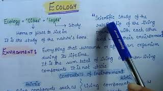 Environment Shankar IAS Ecology Chapter1 Notes Part1 An aspirant [upl. by Sillert501]