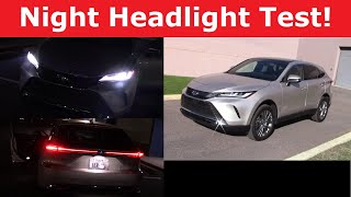 2022 Toyota Venza Limited Hybrid Headlight Test and Night Drive [upl. by Ottavia528]