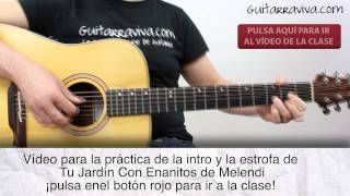 Melendi Jardín Con Enanitos PRACTICA fingerpicking acordes [upl. by Norine]