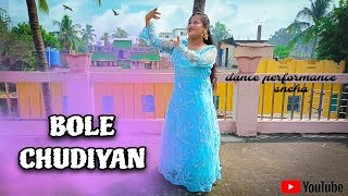 Bole Chudiyan Bole Kangana  Dance Cover  Bollywood song dance video  sneha dance creation [upl. by Dimitry]