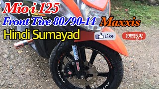 Mio i 125 Malaking Gulong Hindi Sumayad Front Tire 809014 Stock Mags MAXXIS ESTRAMAXX [upl. by Nedle963]