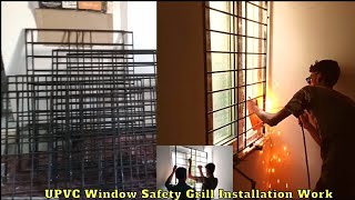 Grill Installation For UPVC Windows  Grill Welding  uPVC Sliding Window Safety Grill Installation [upl. by Mufi6]