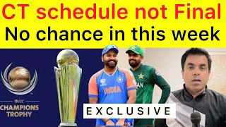 BIG BREAKING 🛑 Champions Trophy Schedule is not coming in 2 days  India begging to Play with PAK [upl. by Arsuy48]