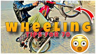 ONe Wheeling Tips and Tricks for 70 bikewheeling [upl. by Blackstock]