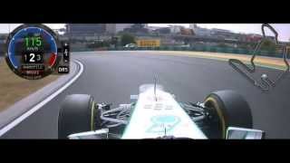 F1 2013 Hungarian GP Lewis Hamilton Onboard FOM HD [upl. by Terbecki]