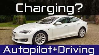 Tesla Model S 2017  Charging explained Autopilot amp Driving [upl. by Alyacim665]