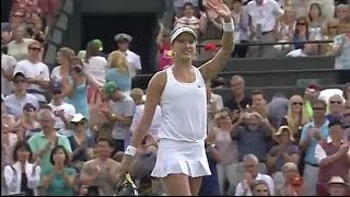 Eugenie Bouchard gets the win  Wimbledon 2014 [upl. by Adlei]