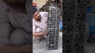 How Are Repaired 2 pieces Broken Heavy Truck Engine Head  short [upl. by Isbella]