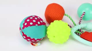 Juguete Sonajero Colgante Mordillo Bebe Rattle Balls Battat [upl. by Webster157]