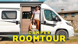 Camper Roomtour  KNAUS Boxlife 600 MQ mit Raumbad  Kastenwagen Fiat Ducato  Unsere Erfahrungen [upl. by Jevon751]