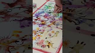 Create an abstract triptych painting with Drawing Inks  Full lesson up now [upl. by Ladew443]