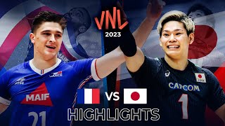 JAPAN vs FRANCE  Highlights  Mens VNL 2023 [upl. by Hereld497]