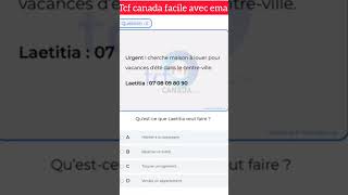 compréhension écrite de TCF Canada série 161 [upl. by Ecnerwaled]