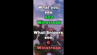 HIDE your Bedwars Winstreak from SNIPERS [upl. by Igig]