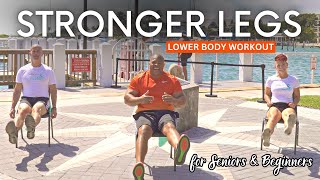 8 Leg Strengthening Exercises for Seniors amp Beginners  Seated Lower Body Workout [upl. by Nehtanoj]