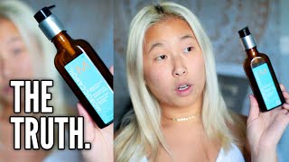 The Truth About Moroccan Oil  Hair Treatment Product REVIEW [upl. by Enilamme]