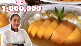 How To Make Thai Mango Sticky Rice  ThaiChef food [upl. by Vrablik]