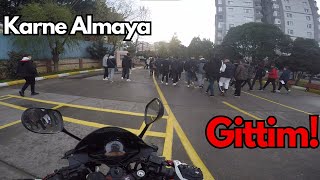 OKULA MOTORLA KARNE ALMAYA GİTTİM  Motovlog [upl. by Woodie918]