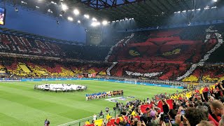 Milan vs Inter I CHOREO CURVA SUD MILANO I Champions League anthem I semifinal May 2023 [upl. by Saiasi242]