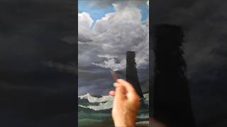 Whiteford Lighthouse ARTWORK stage 4 growyourchannel seascapepainting lighthouse [upl. by Yttocs290]