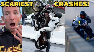 SCARY Drag Bike Crashes Mishaps amp Explosions 😮 [upl. by Almeria]