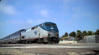 P42DC 188 leads Amtrak Surfliner 774 in Oceanside CA  81613 [upl. by Sherborne]