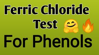 Ferric chloride Test for Phenols l 11 th and 12 th chemistry l phenolstestshorts [upl. by Farrell]