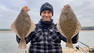 Shore Fishing UK  Flounder and Bass Fishing in an Estuary  The Fish Locker [upl. by Nyllij]