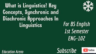 What is Linguistics  Key Concepts Synchronic and Diachronic Approaches In Linguistics [upl. by Asiulana]